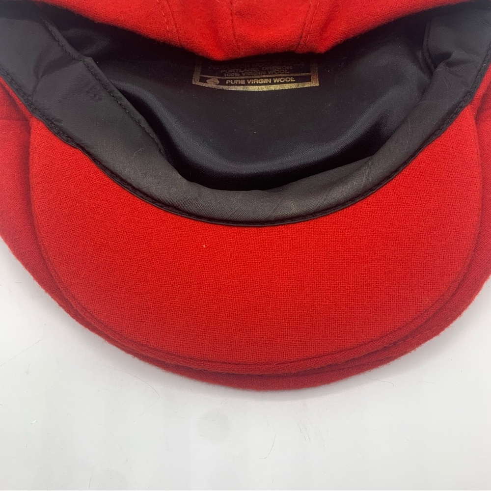 Vintage Pendleton Red Wool Newsboy Cap M Made in USA - Picture 3 of 10